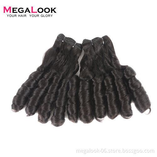 Full Cuticle Aligned Virgin Indian Temple Funmi Nigeria Curl Human Hair Bundles With Closure